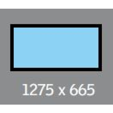 1275 X 665 VELUX OPENING S/L - SOLAR - FLAT *