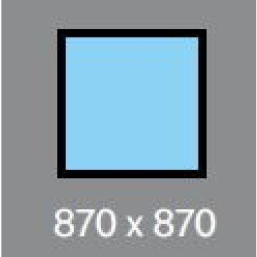 870 X 870 VELUX OPENING SKYLIGHT - MANUAL - LAMINATED DOUBLE GLAZING - FOR FLAT ROOFS