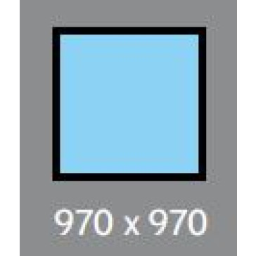 970 X 970 VELUX OPENING SKYLIGHT - MANUAL - LAMINATED DOUBLE GLAZING - FOR FLAT ROOFS