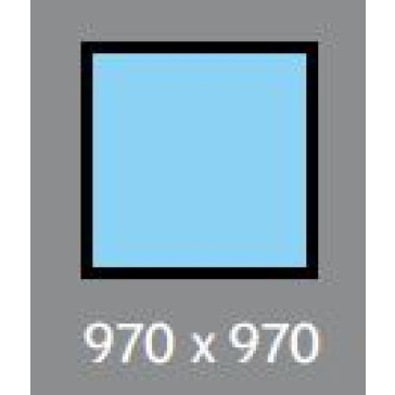 970 X 970 VELUX OPENING SKYLIGHT - SOLAR - LAMINATED DOUBLE GLAZING - FOR FLAT ROOFS