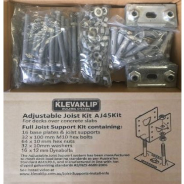 KLEVA KLIP ADJUSTABLE JOIST GAL HANGER KIT - BOX OF 16 ( 45MM ) 