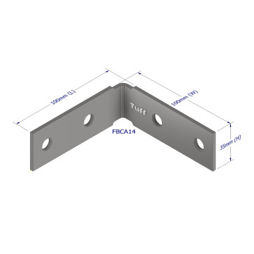 100 X 100 X 35 X 3mm GAL HEAVY DUTY ANGLE - BOX OF 50