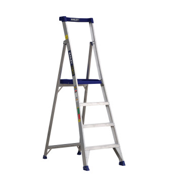 HD ALUMINIUM 4 STEP RIVETED PLATFORM STEPLADDER
