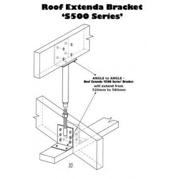 S500 ROOF EXTENDA WITH SEAL 500 - 560mm RANGE
