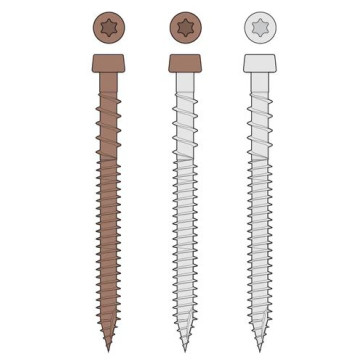 65 X 10g TREX TIMBER SCREW 1750pk - COLOUR *