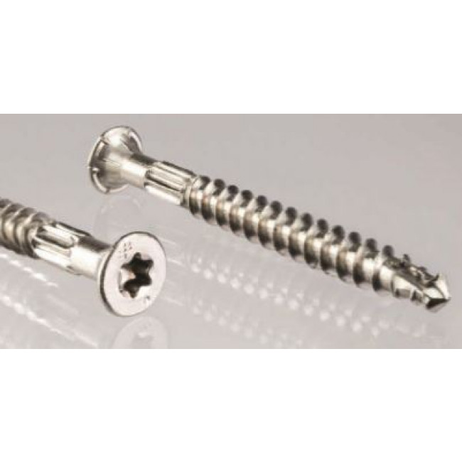 SIMPSON STRONG-TIE 12 X 50 T25 STAINLESS STEEL DECK SCREW 1100 PER PACK Simpson Stainless Steel Deck Screws