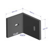 HD ANGLE BRACKET 100 X 80mm WITH SLOTS - GALVANISED - BOX OF 15