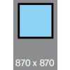 870 X 870 ( 775 X 775 ) VELUX FIXED S/L - FLAT