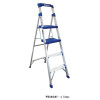 ALUMINIUM INDUSTRIAL TWIN PLATFORM 4 STEP STOOL