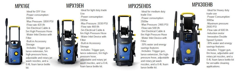 Michelin Pressure Washer Range